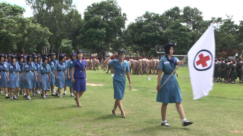 "ลูกเสือเนตรนารีนครพนม" ประกอบพิธีถวายพระพรชัยมงคลและบำเพ็ญประโยชน์เฉลิมพระเกียรติพระประมุขของคณะลูกเสือแห่งชาติ