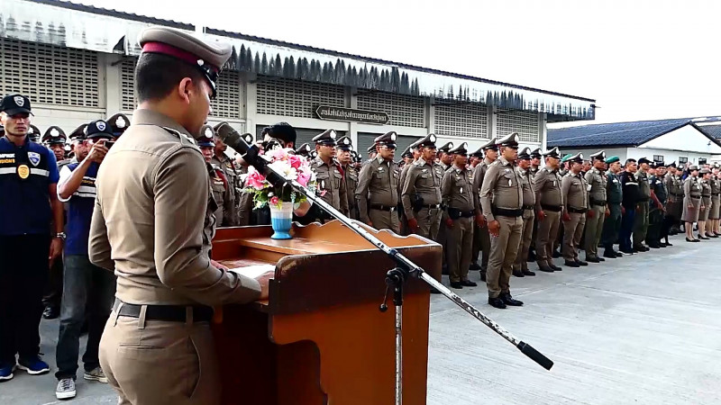 "ผบก.ชุมพร" ปล่อยแถวระดมกวาดล้างอาชญากรรม  ระหว่างวันที่ 24-28 ตุลาคม 2562