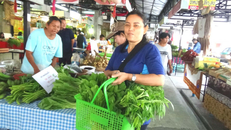 เกษตรกรชาวตรัง 30 ราย "เปิดตลาดนัดสีเขียว" ปลอดสารพิษ