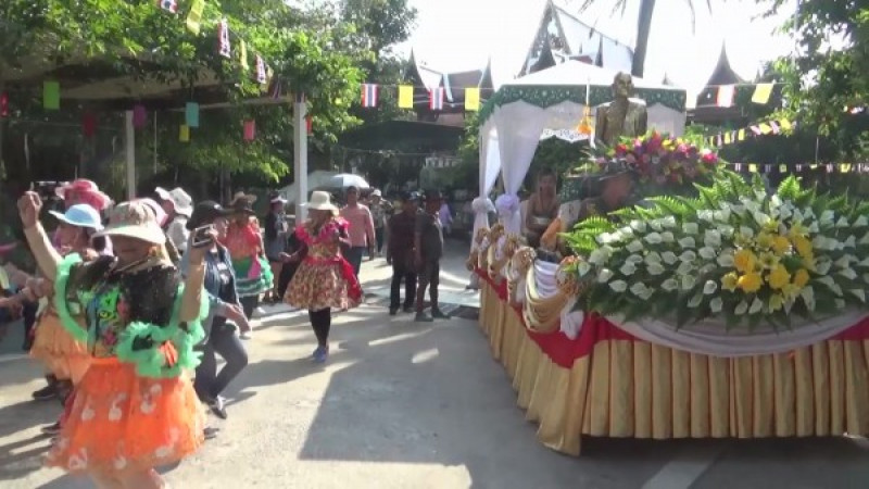 "ชาวอ่างทอง" จัดงานบุญประจำปีในวันครบรอบวันมรณภาพของหลวงพ่อทองใบ อดีตเจ้าอาวาสวัดอบทม