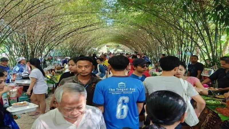 นทท. แห่สัมผัสบรรยากาศ "ตลาดใต้ไผ่" ปลอดโรค ปลอดถุงพลาสติกแห่งใหม่ บนเกาะสมุย