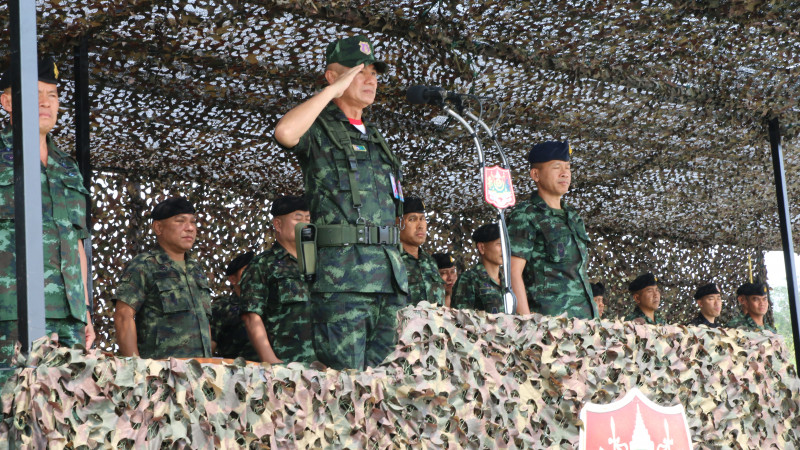 แม่ทัพภาคที่ 1 ลงพื้นที่กองพลทหารราบที่ 9 ค่ายสุรสีห์กาญจนบุรี