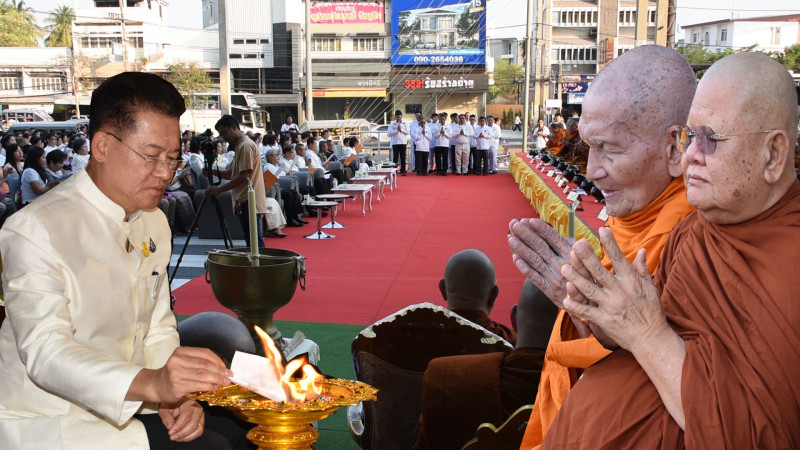 "โคราช" จัดกิจกรรม เปล่งเสียงพระพุทธมนต์ เจริญจิตแผ่เมตตา อาลัยผู้จากลา T 21