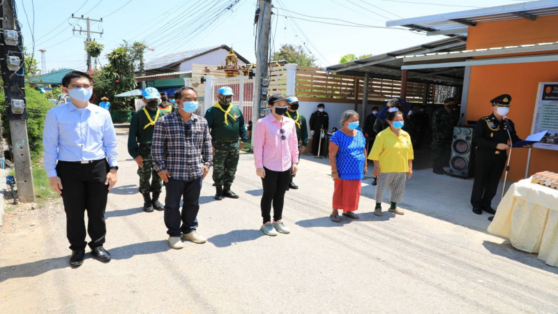 ทหารช่างมอบบ้านใหม่ ให้ชาวบ้าน ต.เจดีย์หัก  2 ราย หลังถูกไฟไหม้วอด