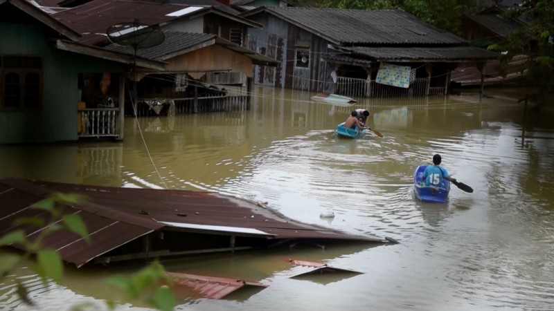 น้ำท่วมนราฯ ขยายพื้นที่วงกว้าง หนักสุดแถบลุ่มแม่น้ำโก-ลก