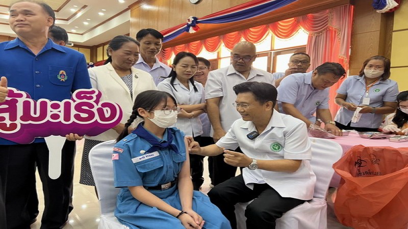 เจ็บนิดเดียว สสจ.ศรีสะเกษ รณรงค์ฉีดป้องกันมะเร็งปากมดลูก (HPV) ในกลุ่มเป้าหมายหญิง อายุ 11 – 20 ปี