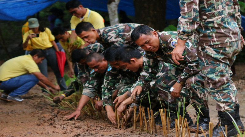 มูลนิธิพิทักษ์คชสาร-สวนป่าทองผาภูมิ ร่วมกันจัดทำโครงการพัฒนาแหล่งน้ำเพื่อการเกษตร-สัตว์ป่าและการฟื้นฟูอาหารสัตว์ป่า