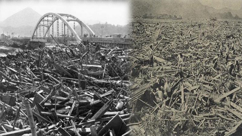 "พายุถล่ม" ญี่ปุ่นเมื่อ 60 ปีก่อน พังราบเป็นหน้ากลอง ความรุนแรงเท่ากับ "พายุฮากิบิส" !