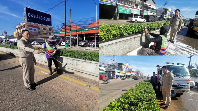 ลุยไม่พัก! ผู้ว่าฯอุดร ลงพื้นที่ให้กำลังใจเจ้าหน้าที่เทศบาล ในมาตรการ “Udon Go Clean”