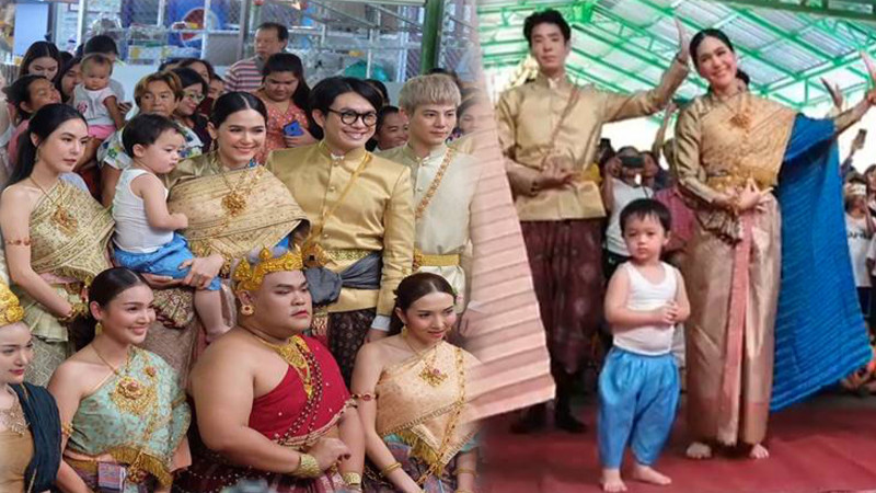 "ชมพู่" กระเตงลูกแต่งชุดไทย รำแก้บน หลังภาพยนต์ตุ๊ดซี่ส์ รายได้ทะลุ 200 ล้าน !