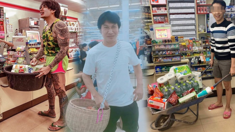 รวมภาพปรากฏการณ์สุดฮา จากไอเดียเหนือชั้นของคนไทย ในวันที่ "งดให้ถุงพลาสติก" ทั้งประเทศ