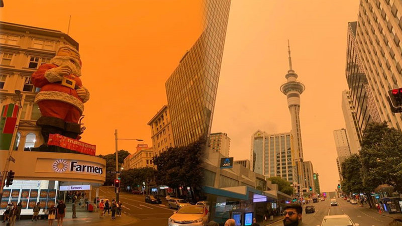 เผยภาพ "ท้องฟ้า" นิวซีแลน เปลี่ยนเป็น "สีแดง" จากไฟป่าออสเตรเลีย ประชาชนผวาแตกตื่น !