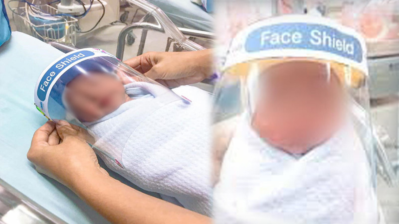 เตือนห้ามใส่ "face shield" ให้เด็กทารกแรกเกิด เสี่ยงต่อระบบประสาท !