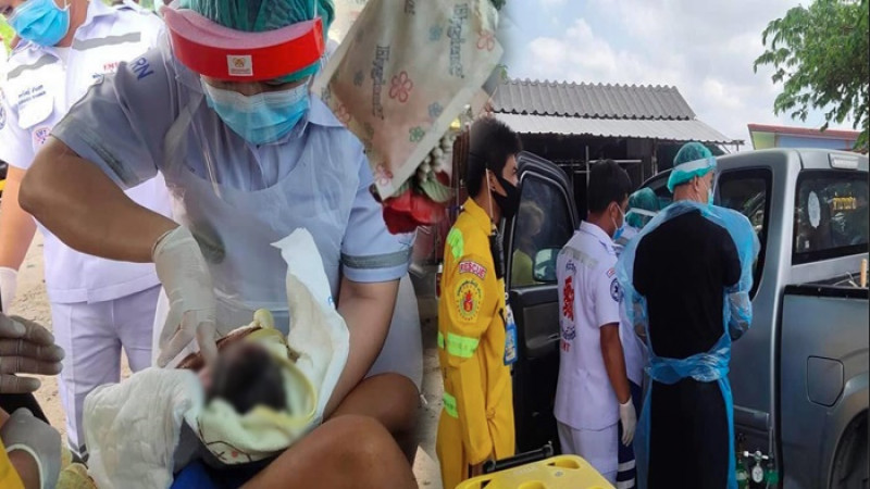 ลุ้นหนัก สาววัย 15 ปี คลอดลูกก่อนกำหนดบนรถกระบะ