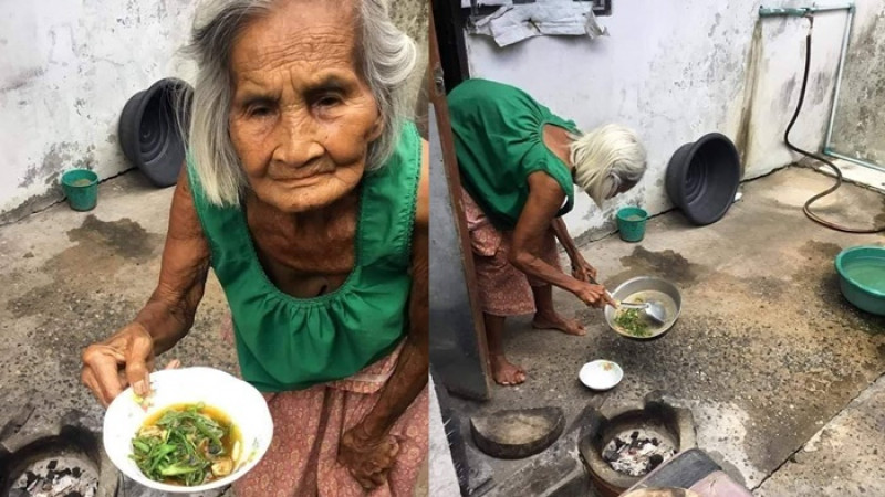 เหล่ากาชาดจังหวัด เข้าช่วยเหลือคุณยาย  อายุ 84  เช่าห้องอยู่กับลูกสติไม่สมประกอบ