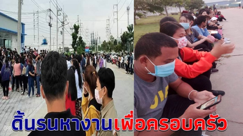 สะท้อนใจ ภาพปชช. ดิ้นรนแห่สมัครงานล้นนิคมอมตะซิตี้ ระยอง ตั้งแต่ตี 4 สุดท้ายรอเก้อเกือบพันชีวิต