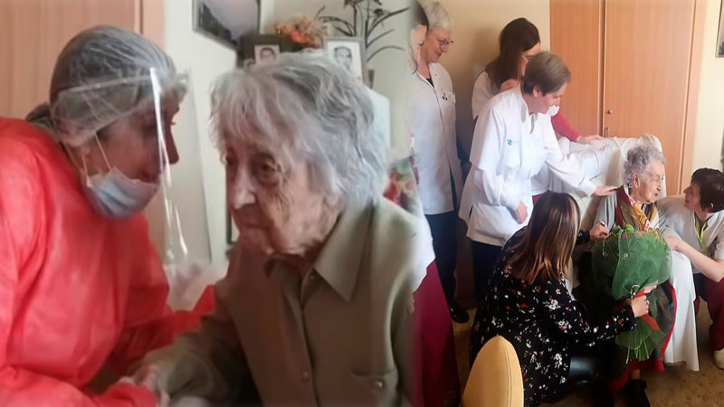คุณยายอายุ 113 ปี สู้ไม่ถอย ติดโควิด-19 แต่รักษาจนหาย เป็นผู้ป่วยอายุมากสุดในโลก !