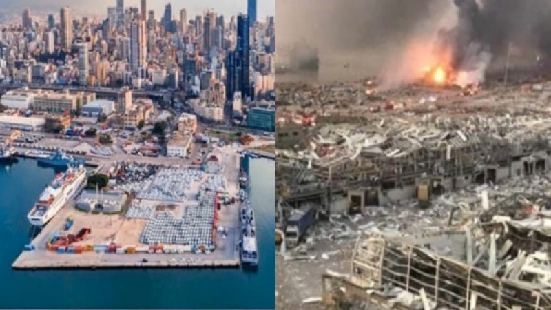 เปิดภาพ Before-After ก่อนเกิดระเบิดกรุงเบรุต เมืองหลวงเลบานอน