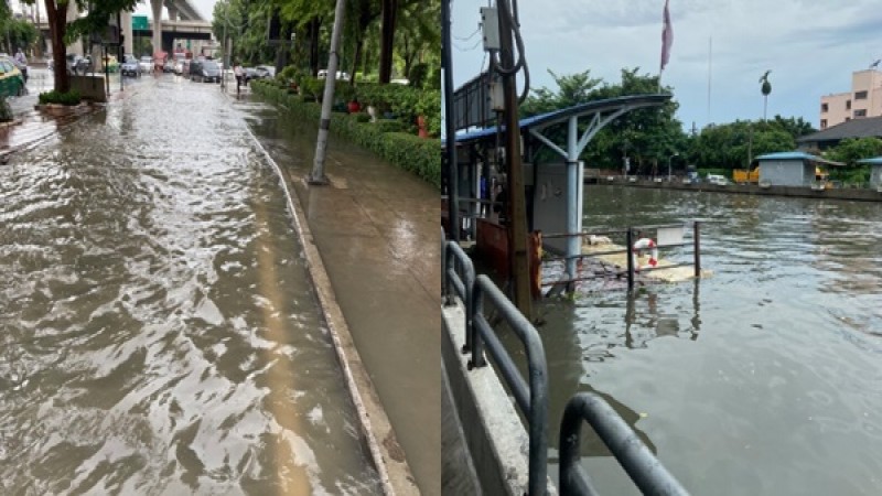 ชุ่มฉ่ำรับเดือนใหม่ ! ฝนตกมาราธอน ทำน้ำท่วม กทม. ถนนหลายเส้นรอระบาย