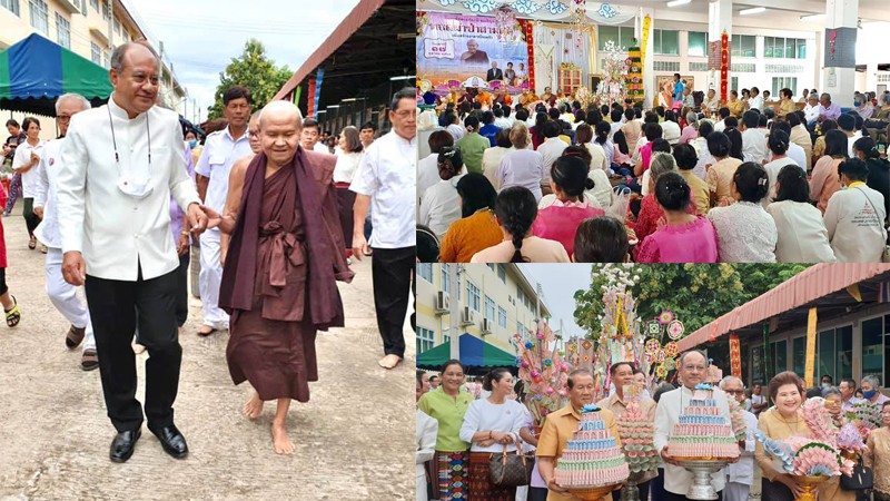 "ผู้ว่าฯชัยภูมิ" ร่วมทำบุญในพิธีทอดผ้าป่าสามัคคี หารายได้สร้างอาคารโรงครัว วิทยาลัยสงฆ์ชัยภูมิ