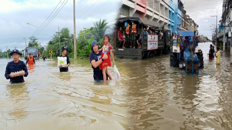 กองกำลังบูรพา ระดมกำลังช่วยผู้ประสบน้ำท่วม ตามแนวชายแดนไทย-กัมพูชา