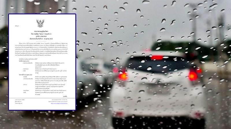 อุตุฯ ฉ.6 เตือน ! "พายุไต้ฝุ่น "โมลาเบ" พัดถล่ม 31 จังหวัด "ภาคใต้" ฝนตกหนัก - ลมแรง