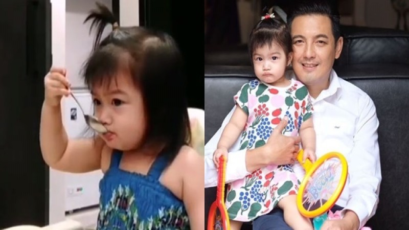 "ศรราม" ภูมิใจโชว์คลิปลูกสาวมีพัฒนาการ เริ่มตักข้าวกินเองแล้ว