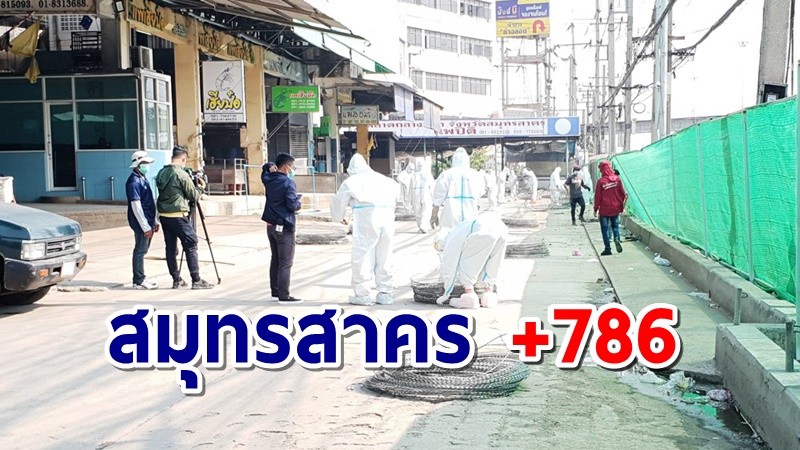 "สมุทรสาคร" พุ่งไม่หยุด! พบผู้ป่วยติดโควิด-19 เพิ่มอีก 786 ราย