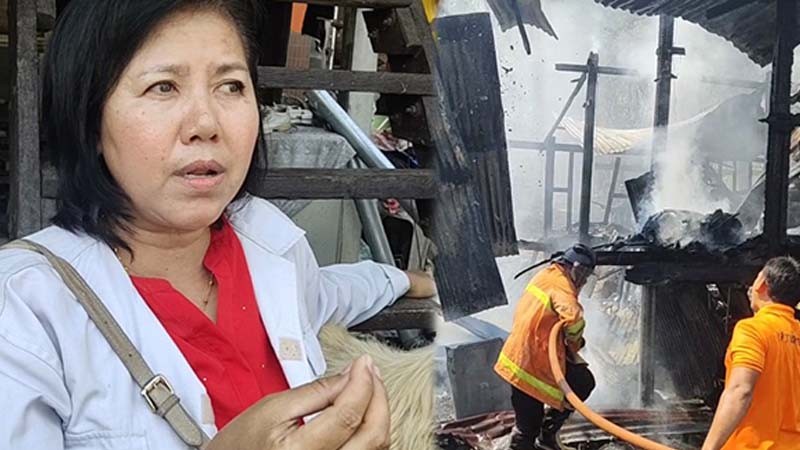 หญิงวัย 49 เผยเหตุการณ์ ก่อนเห็นไฟไหม้บ้านรับตรุษจีน