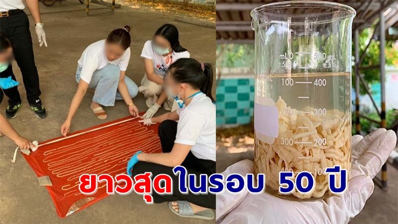 ขนลุก ! ศูนย์วิจัยโรคปรสิต พบ "พยาธิตัวตืด" 18 เมตร จากชาวบ้านที่ชอบกินเนื้อดิบ !