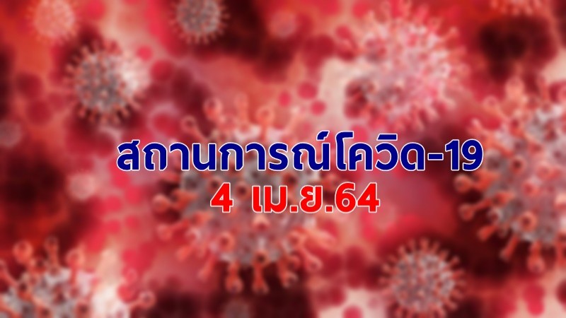 "ศบค." แถลงพบผู้ป่วยติดเชื้อโควิด-19 ประจำวันที่ 4 เม.ย. 64 เพิ่มขึ้น 96 ราย