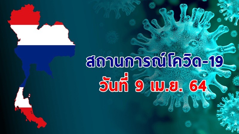 "ศบค." แถลงพบผู้ป่วยติดเชื้อโควิด-19 ประจำวันที่ 9 เม.ย. 64 เพิ่มขึ้น 559 ราย เสียชีวิตเพิ่ม 1 ราย