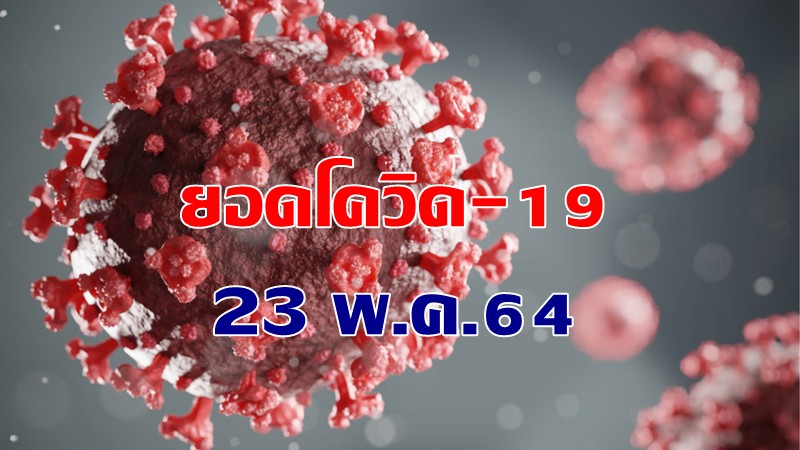 ยอดผู้ติดเชื้อโควิด-19 วันที่ 23 พ.ค. พบเพิ่มใหม่ 3,382 ราย เสียชีวิต 17 ราย