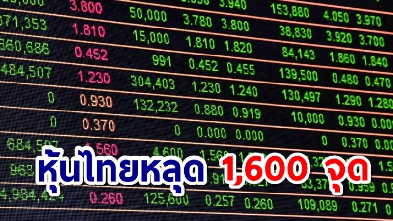 "หุ้นไทย"  เปิดตลาดเช้าวันที่ 21 มิ.ย. 64 อยู่ที่ระดับ 1,596.82 จุด เปลี่ยนแปลง -1.00%