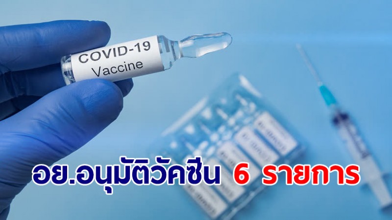 อย.อนุมัติวัคซีนโควิด-19 แล้ว 6 รายการ ชนิดเดียวกับที่ WHO ให้การรับรอง