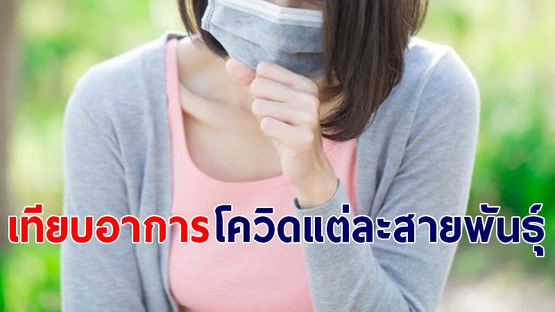 หายสงสัย ! เทียบอาการโควิด-19 กับสายพันธุ์ต่างๆ ที่ระบาดในไทย