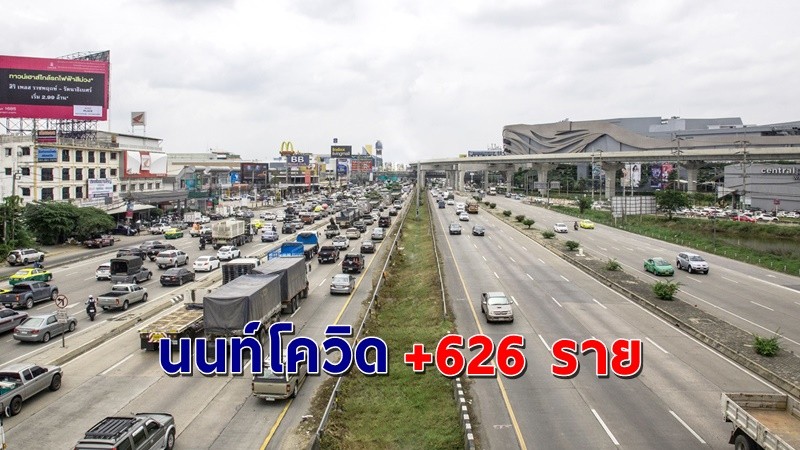 "สสจ.นนทบุรี" พบผู้ติดเชื้อโควิด วันที่ 9 ส.ค. 64 เพิ่มอีก 626 ราย !