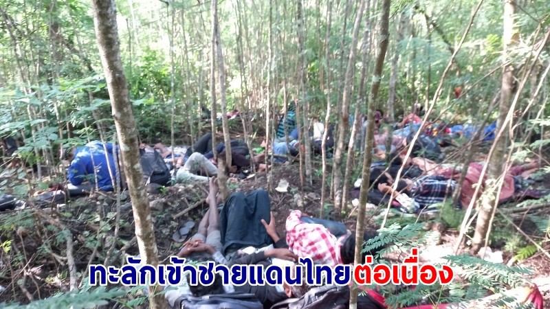 ทะลักต่อเนื่อง ! "แรงงานพม่า" ลักลอบเข้าแดนไทย - ซ่อนตัวกลางป่า 35 ราย พบ "โรฮิงญา" 17 ราย