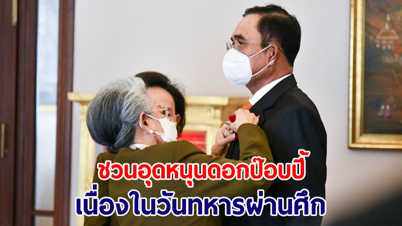 นายกฯ ชวนคนไทยอุดหนุนดอกป๊อบปี้ รายได้ช่วยเหลือทหารผ่านศึก-ครอบครัว