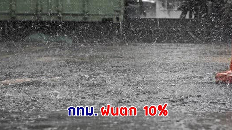 อุตุฯ เตือน ! "ไทยตอนบน" อากาศร้อน ฟ้าคะนองบางแห่ง กทม. ฝนตกร้อยละ 10% ของพื้นที่