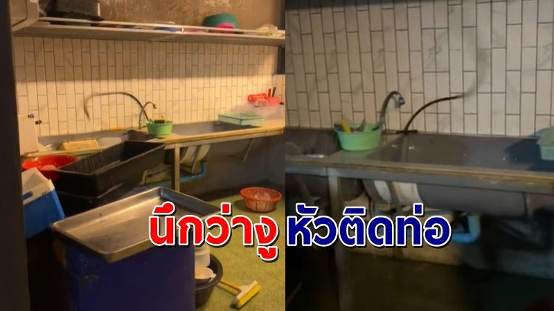 "สาวตกใจ" นึกว่างูหัวติดท่อส่ายสะบัดไปมา เดินไปดูให้แน่ใจ เกือบโทรเรียกกู้ภัยแล้ว !