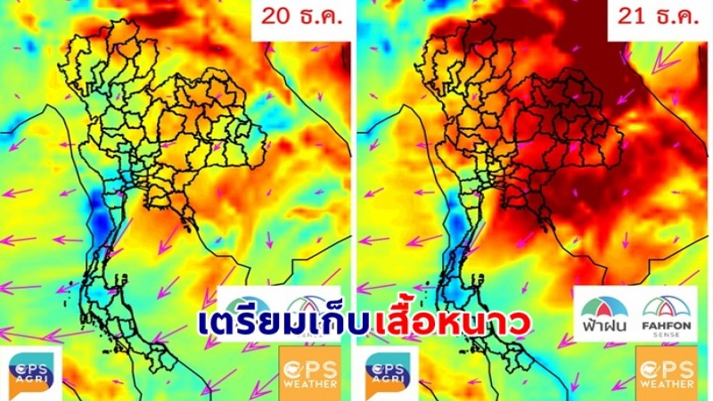 กรมอุตุฯ เผยเตรียมบอกลาลมหนาว หลัง 22 ธ.ค. อุณหภูมิเพิ่มขึ้น