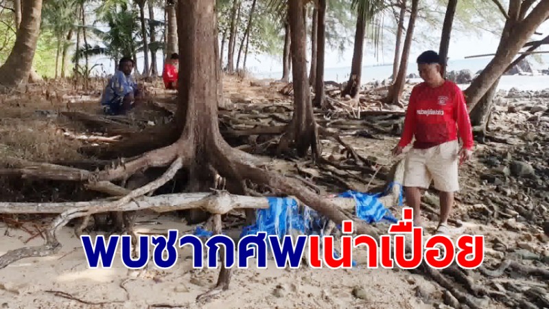 ชาวบ้านเก็บขยะริมชายหาด เจอซากศพเน่าเปื่อย