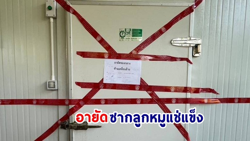 "ปศุสัตว์ราชบุรี" บุกอายัดซากลูกหมูแช่แข็งกว่า 10 ตัน หลังพบไม่มีใบรับรองการฆ่าและจำหน่าย