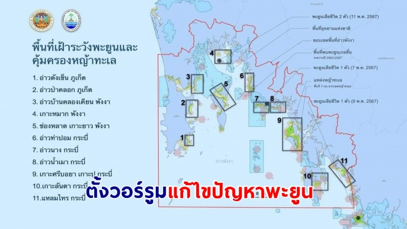 "พัชรวาท" สั่ง ทช. และอส. ตั้งวอร์รูมแก้ไขปัญหาพะยูนฝั่งอันดามันเสียชีวิต ย้ำขอความร่วมมือทุกภาคส่วนและประชาชนป้องกันอย่างเข้มข้น