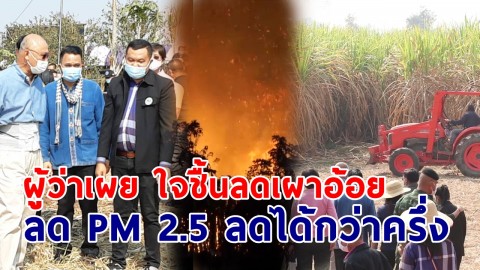 "ผู้ว่าฯเลย" ปลื้ม ! ผลการลดเผาอ้อย - ถางป่า ทำให้ "PM 2.5" ลดลงได้กว่าครึ่ง