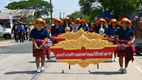 นายก อบต.สำโรงปราสาทจัดประเพณีบุญบั้งไฟยิ่งใหญ่สวยงาม ประกาศลั่นเป็นการอนุรักษ์วัฒนธรรมประเพณี