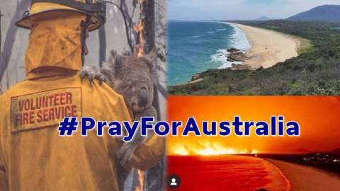 ชาวเน็ตทั่วโลกส่งกำลังใจ "วิกฤตไฟป่า" ในออสเตรเลีย #PrayForAustralia
