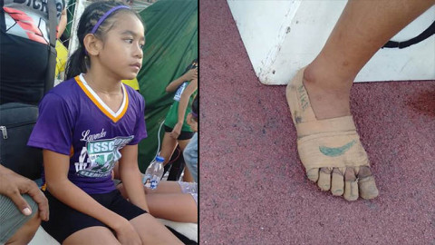 ต้องใจสู้ขนาดไหน "เด็กหญิง 11 ขวบ" ชนะแข่งวิ่งที่โรงเรียน ด้วยรองเท้าที่ทำขึ้นเอง ไม่ต้องใส่แบรนด์ดัง