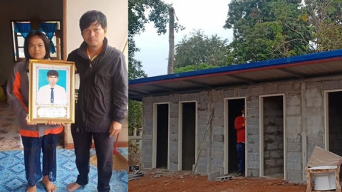 ครอบครัวเหยื่อกราดยิงโคราช บริจาคเงิน สร้างห้องน้ำให้โรงเรียน เพื่ออุทิศบุญให้ลูกชาย
